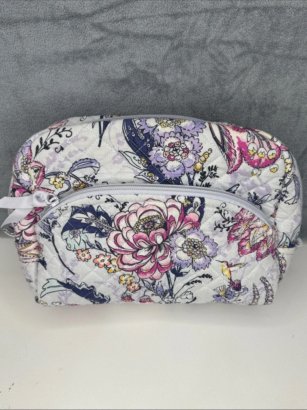 Vera Bradley Quilted Floral Cosmetic Bag - Pink & Lavender